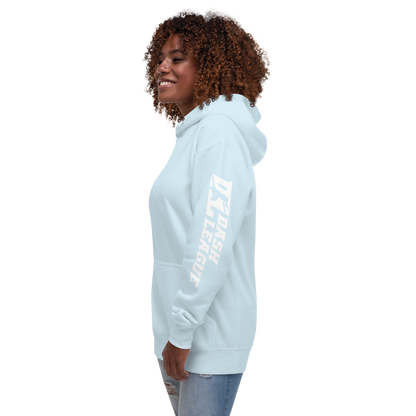 Hoodie White Wide DL Logo (Sleeves)