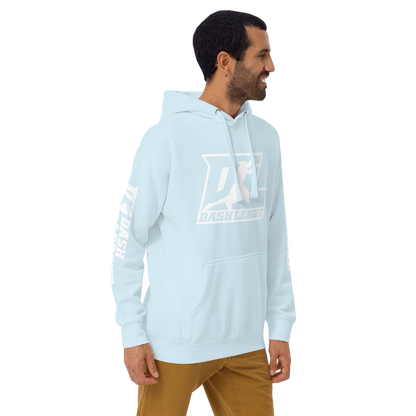 Hoodie White Outline DL Logo (Front+Sleeves)