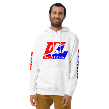 Hoodie Color with White Outline DL Logo (Front+Sleeves)