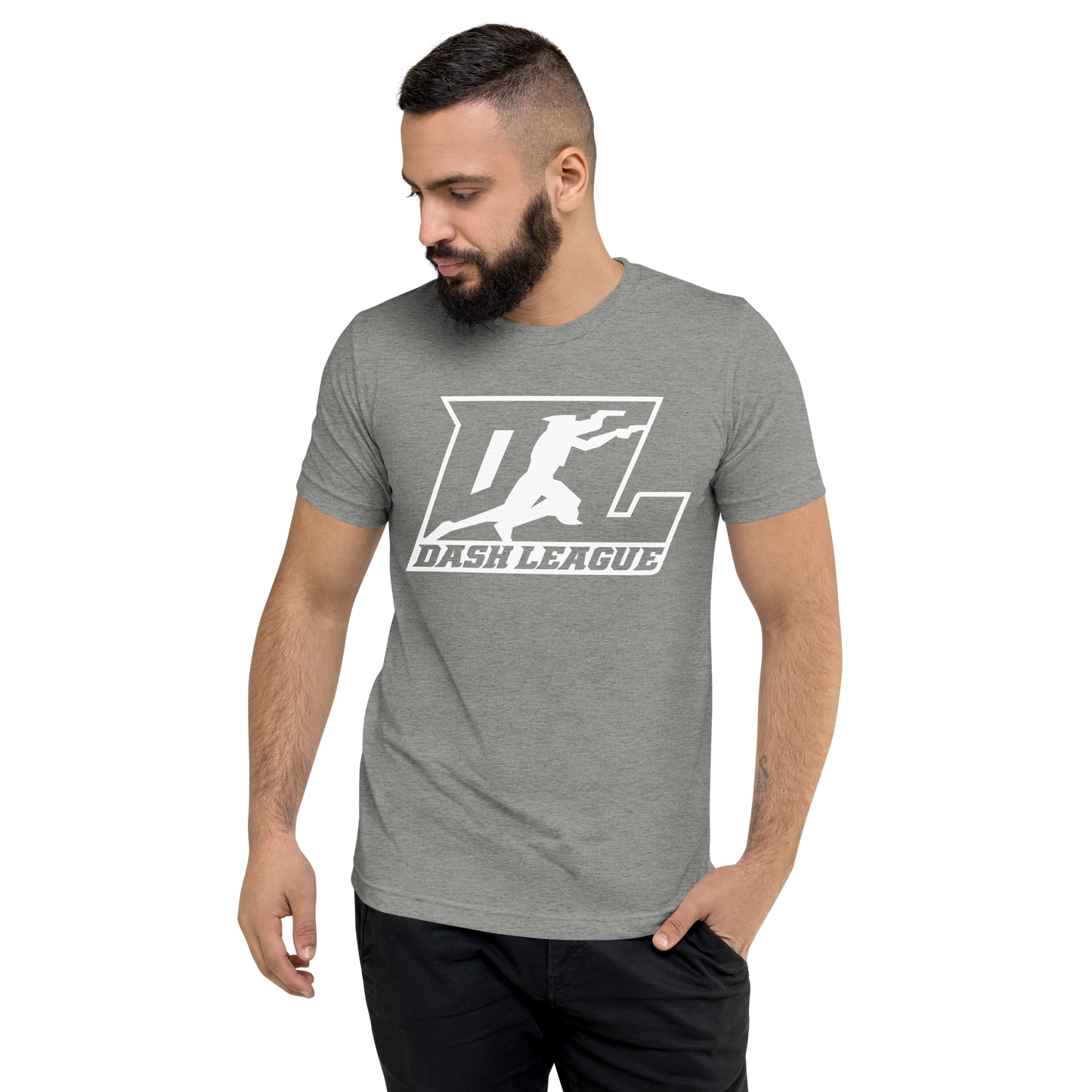 Tri-Blend Shirt White Outline DL Logo