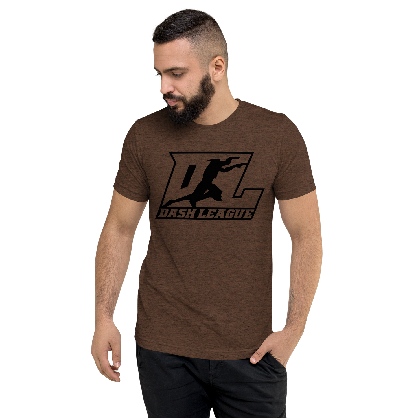 Tri-Blend Shirt Black Outline DL Logo (Front+Back)