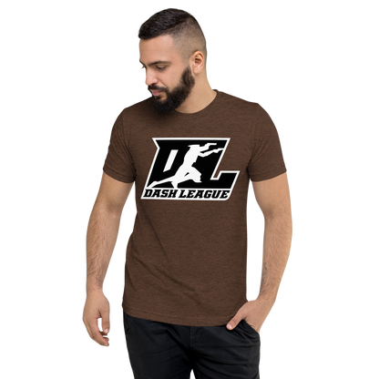 Tri-Blend Shirt Black with White Outline DL Logo