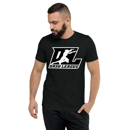 Tri-Blend Shirt Black with White Outline DL Logo