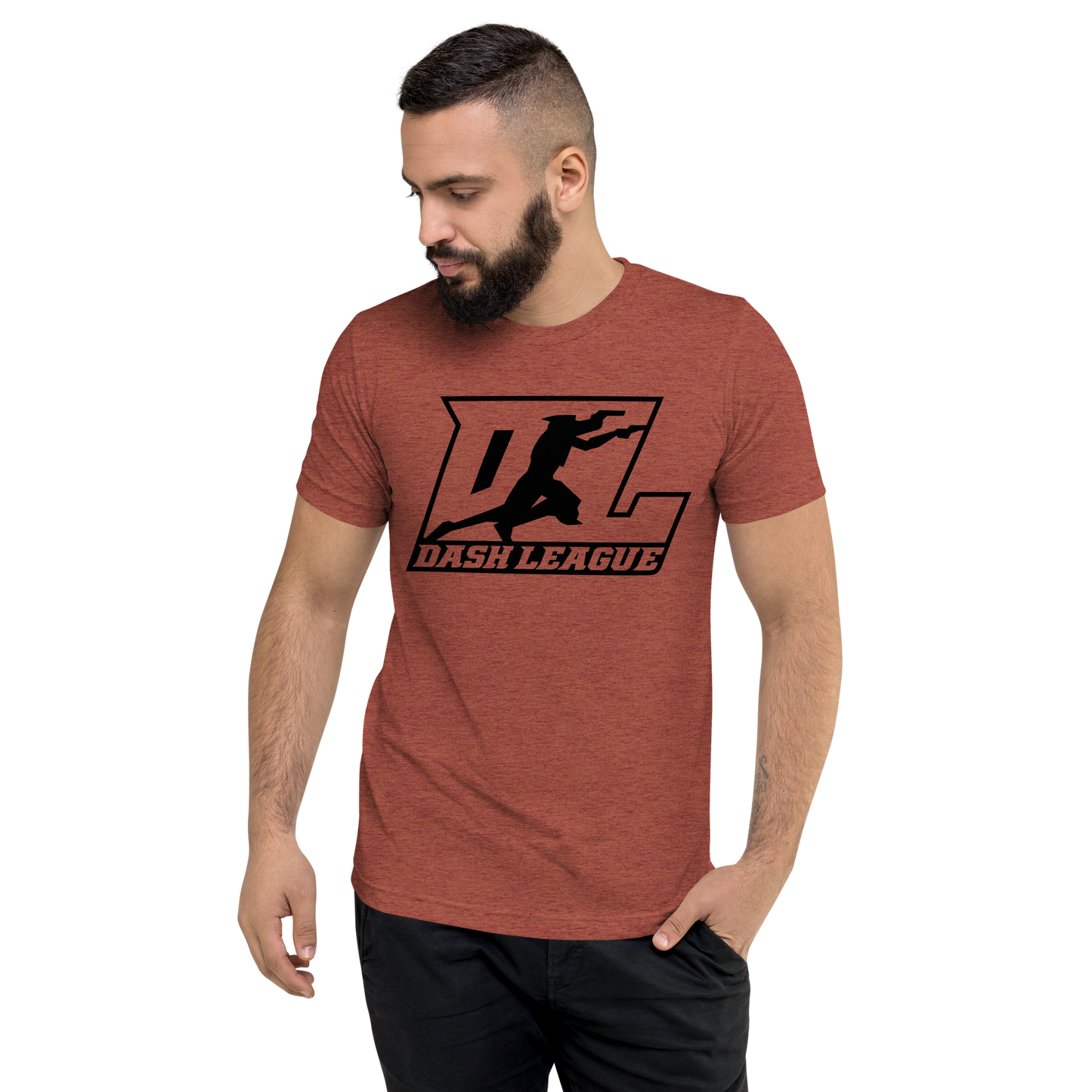 Tri-Blend Shirt Black Outline DL Logo