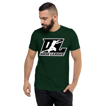 Tri-Blend Shirt Black with White Outline DL Logo