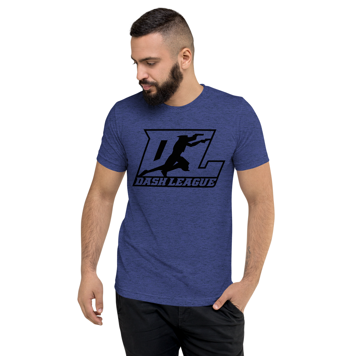 Tri-Blend Shirt Black Outline DL Logo