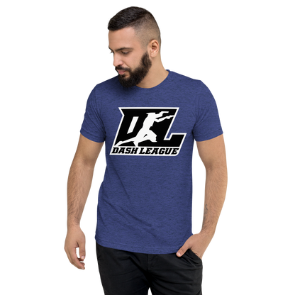 Tri-Blend Shirt Black with White Outline DL Logo