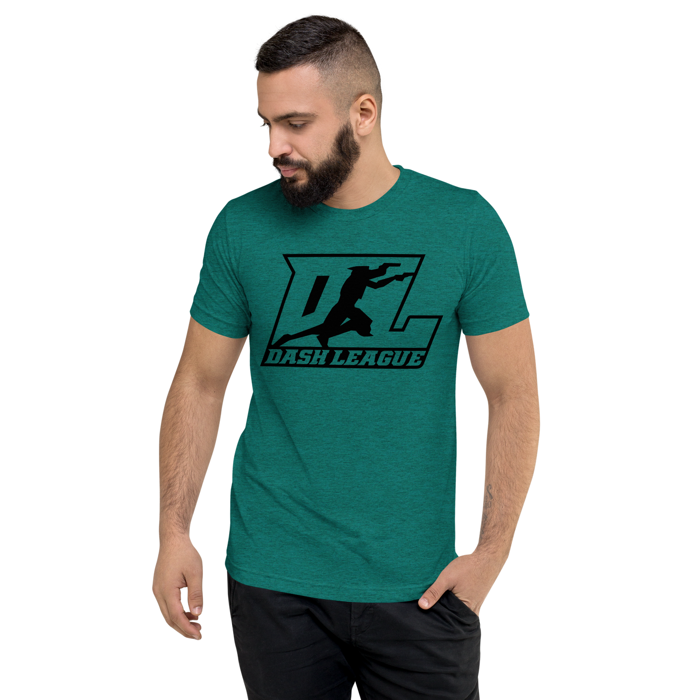 Tri-Blend Shirt Black Outline DL Logo