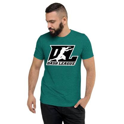 Tri-Blend Shirt Black with White Outline DL Logo