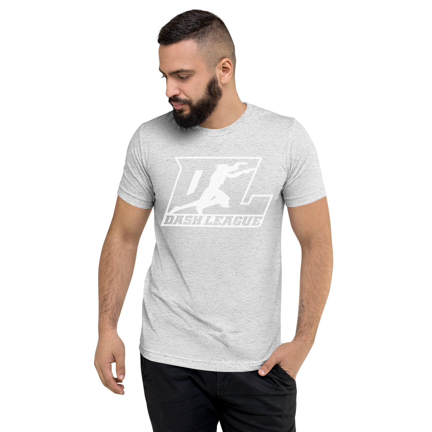 Tri-Blend Shirt White Outline DL Logo