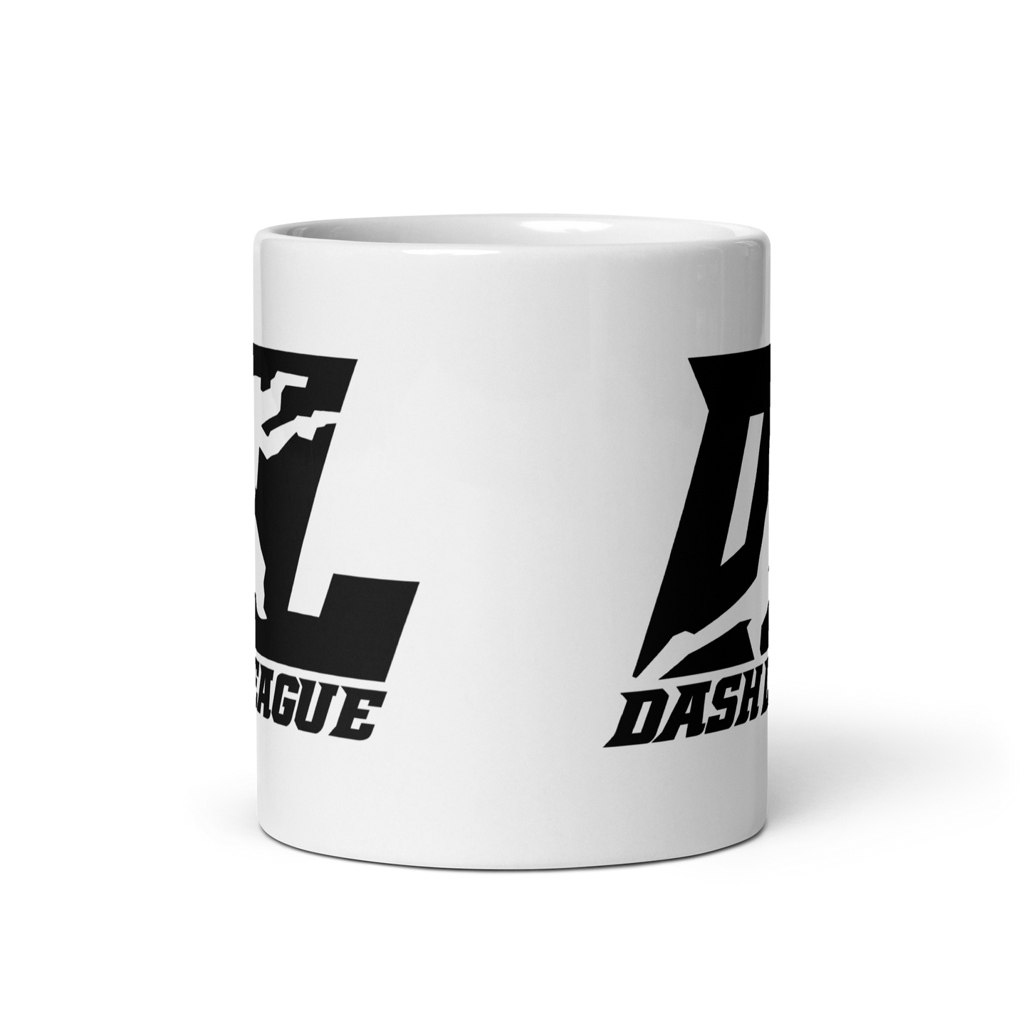 White Mug Black DL Logo Wrap