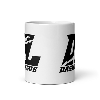 White Mug Black DL Logo Wrap