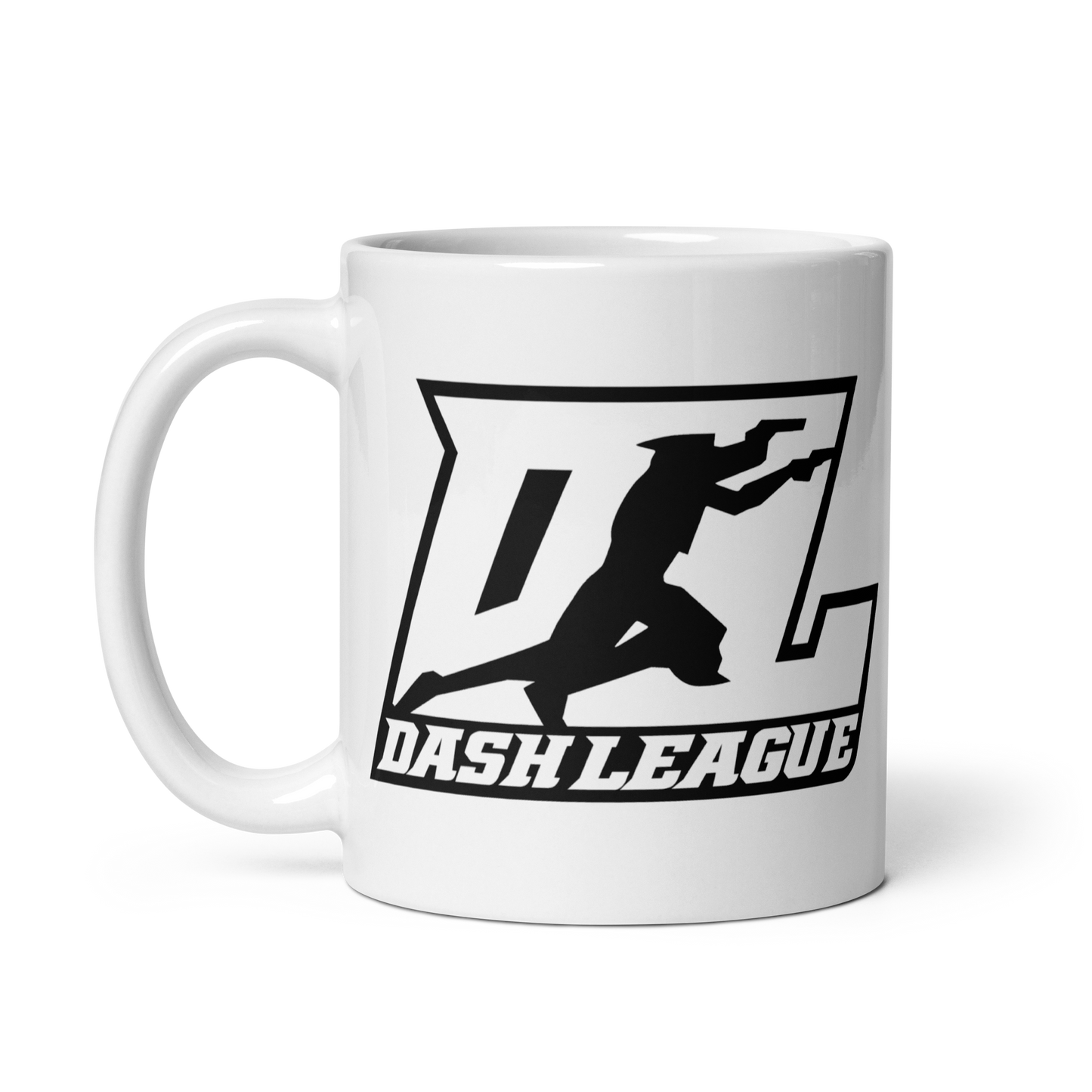 White Mug Black Outline DL Logo Wrap