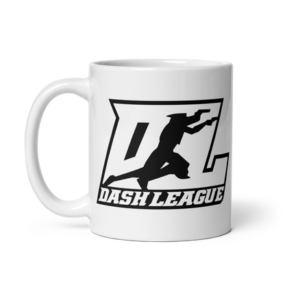 White Mug Black Outline DL Logo Wrap