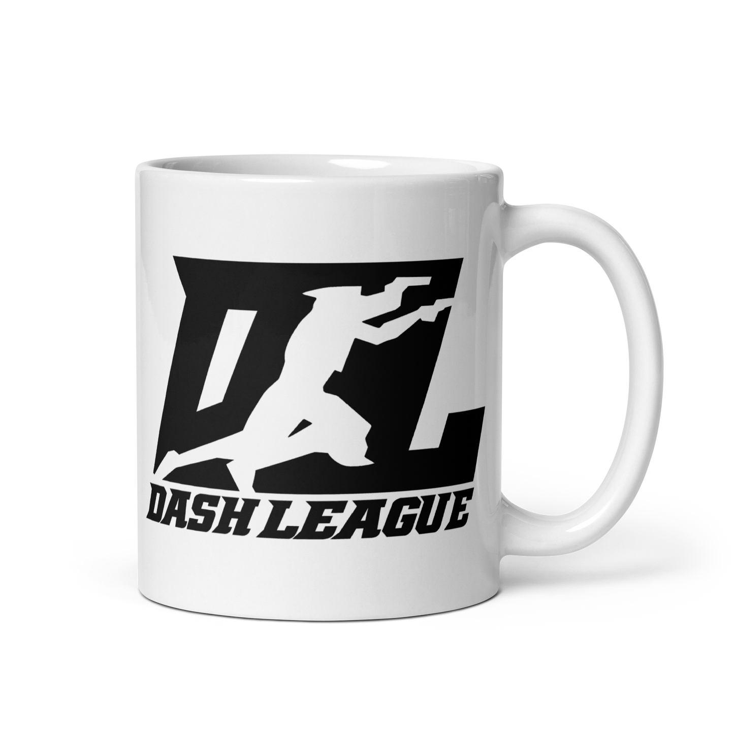 White Mug Black DL Logo Wrap