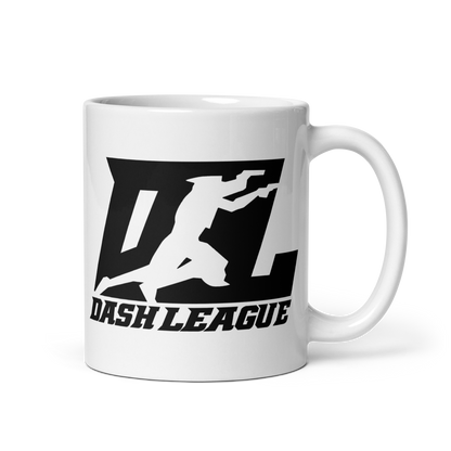 White Mug Black DL Logo Wrap