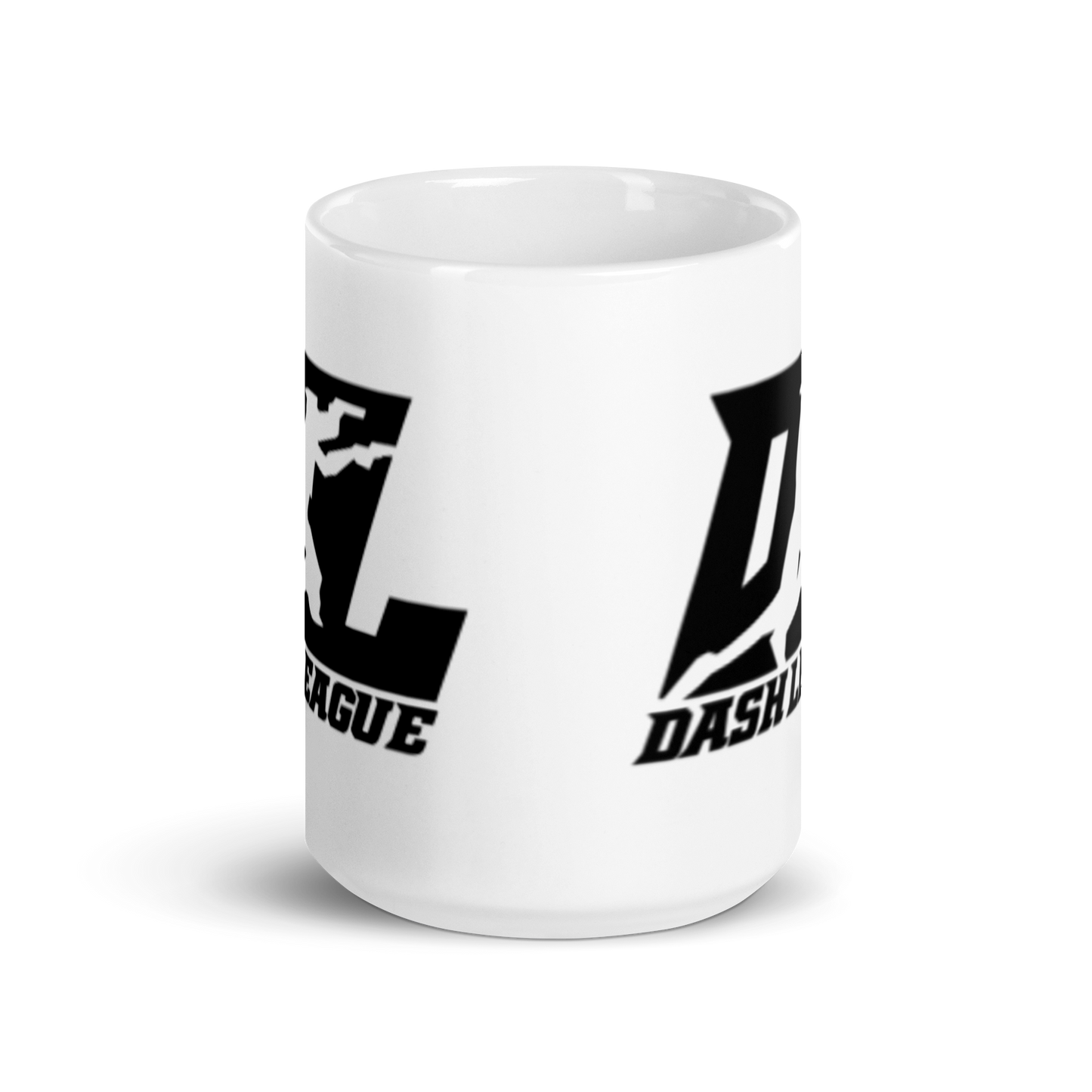 White Mug Black DL Logo Wrap