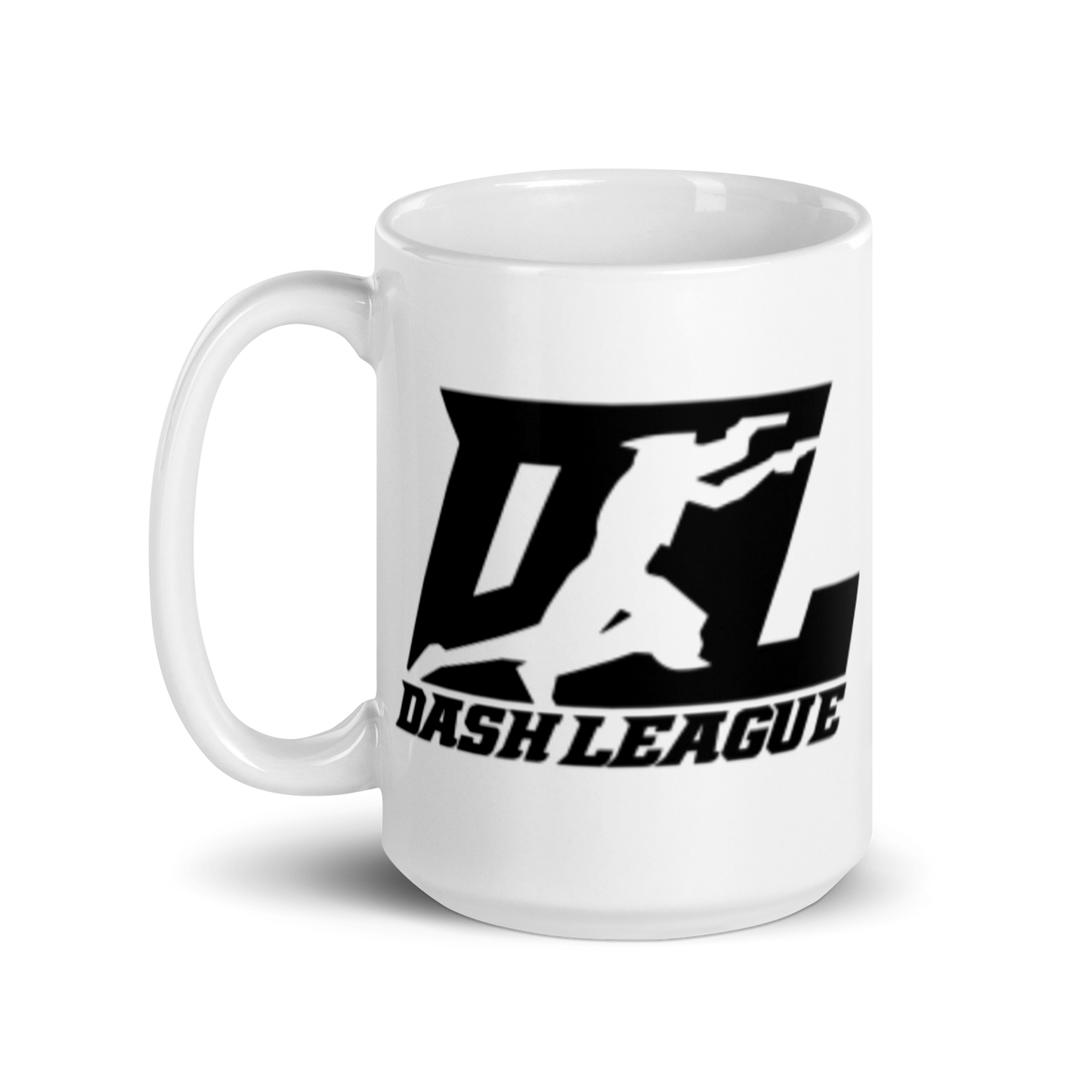 White Mug Black DL Logo Wrap