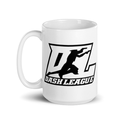 White Mug Black Outline DL Logo Wrap