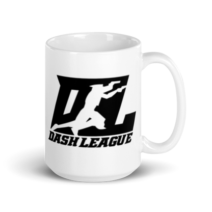 White Mug Black DL Logo Wrap