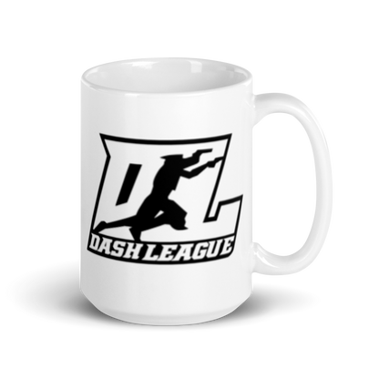 White Mug Black Outline DL Logo Wrap