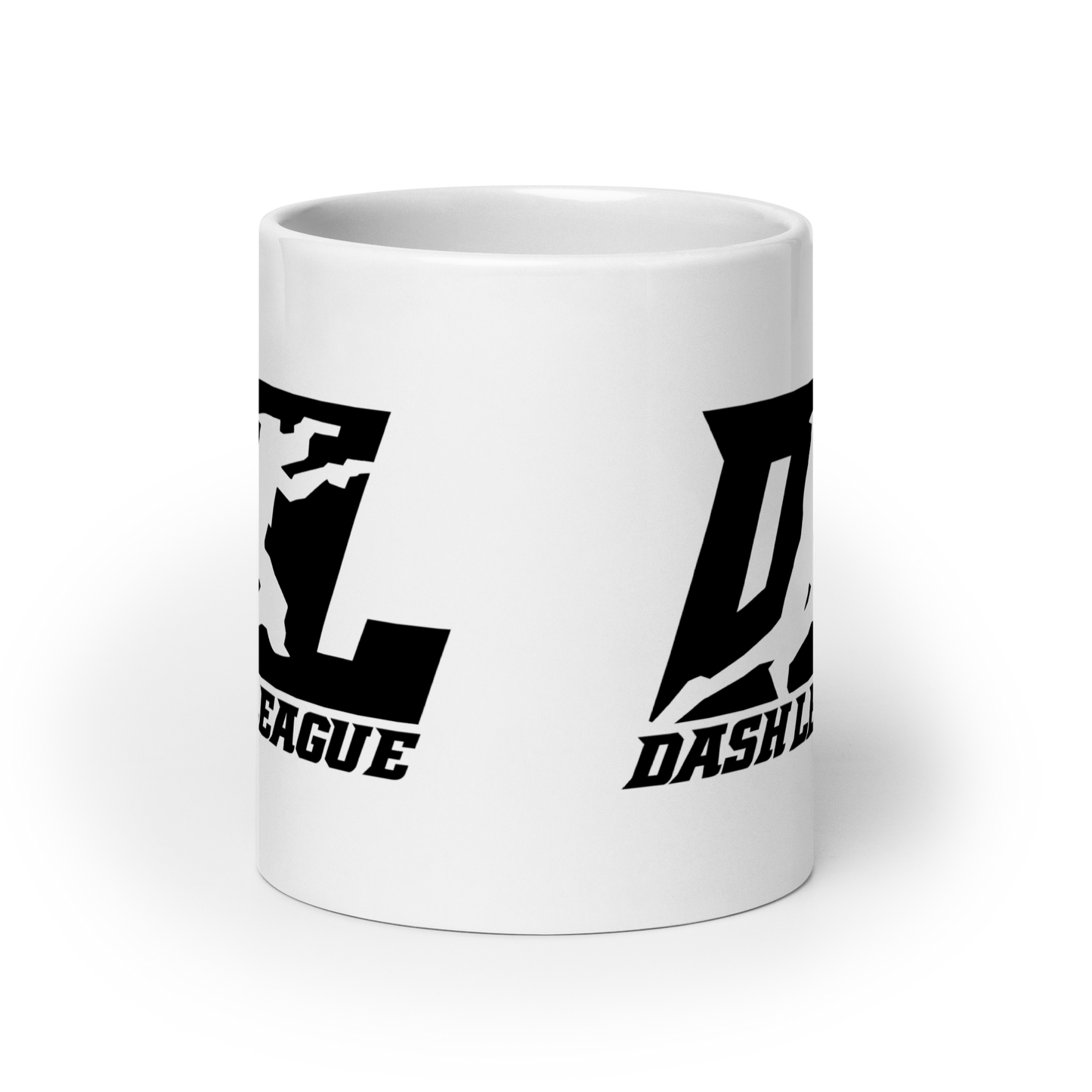 White Mug Black DL Logo Wrap