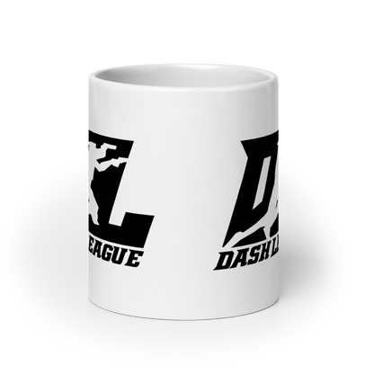 White Mug Black DL Logo Wrap