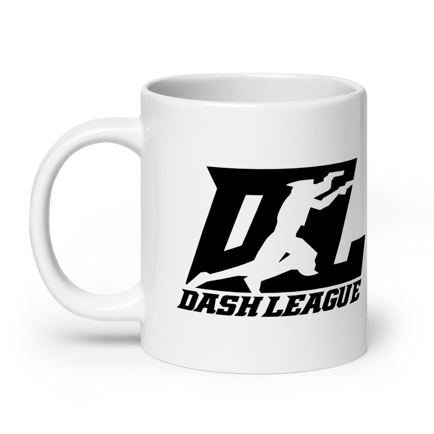 White Mug Black DL Logo Wrap