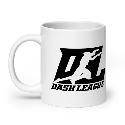 White Mug Black DL Logo Wrap