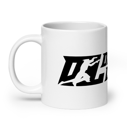 White Mug Black Wide DL Logo