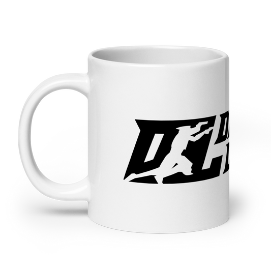 White Mug Black Wide DL Logo