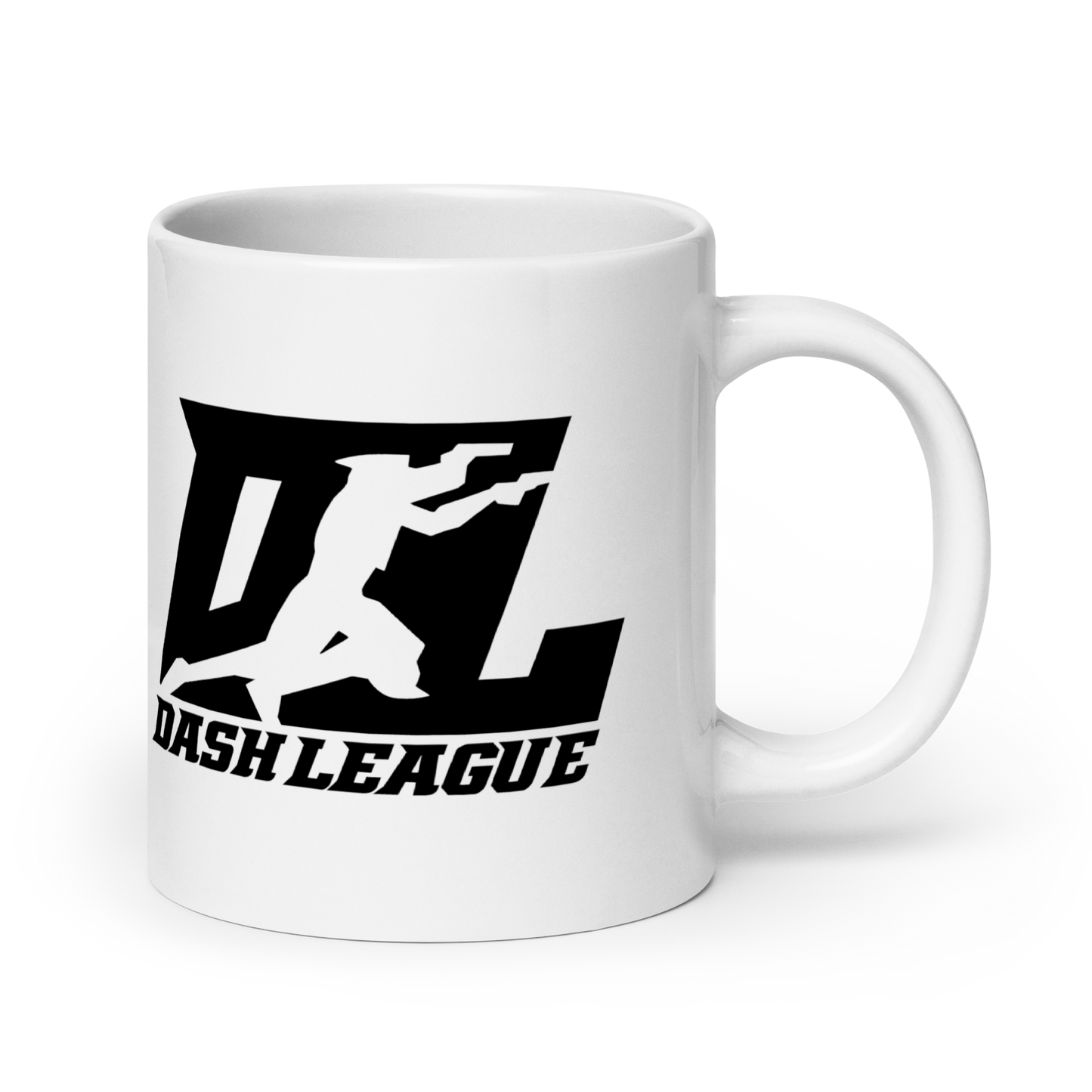 White Mug Black DL Logo Wrap