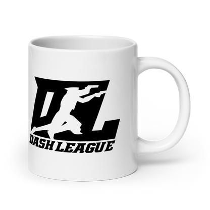 White Mug Black DL Logo Wrap