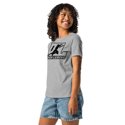 Camiseta holgada para mujer con logotipo DL en contorno negro