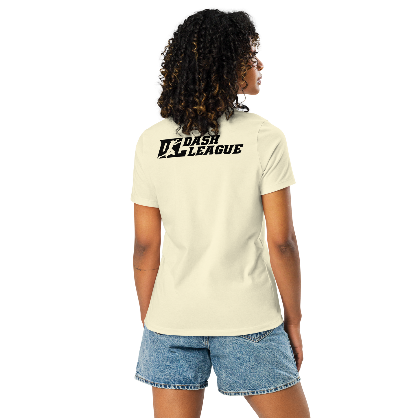 Shirt (Women) Black with White Outline DL Logo (Front+Back)