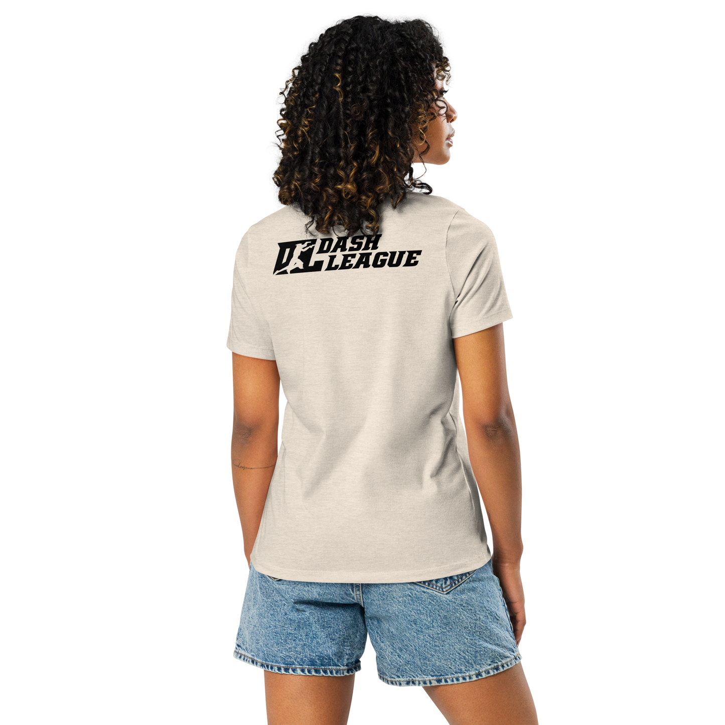 Shirt (Women) Black with White Outline DL Logo (Front+Back)