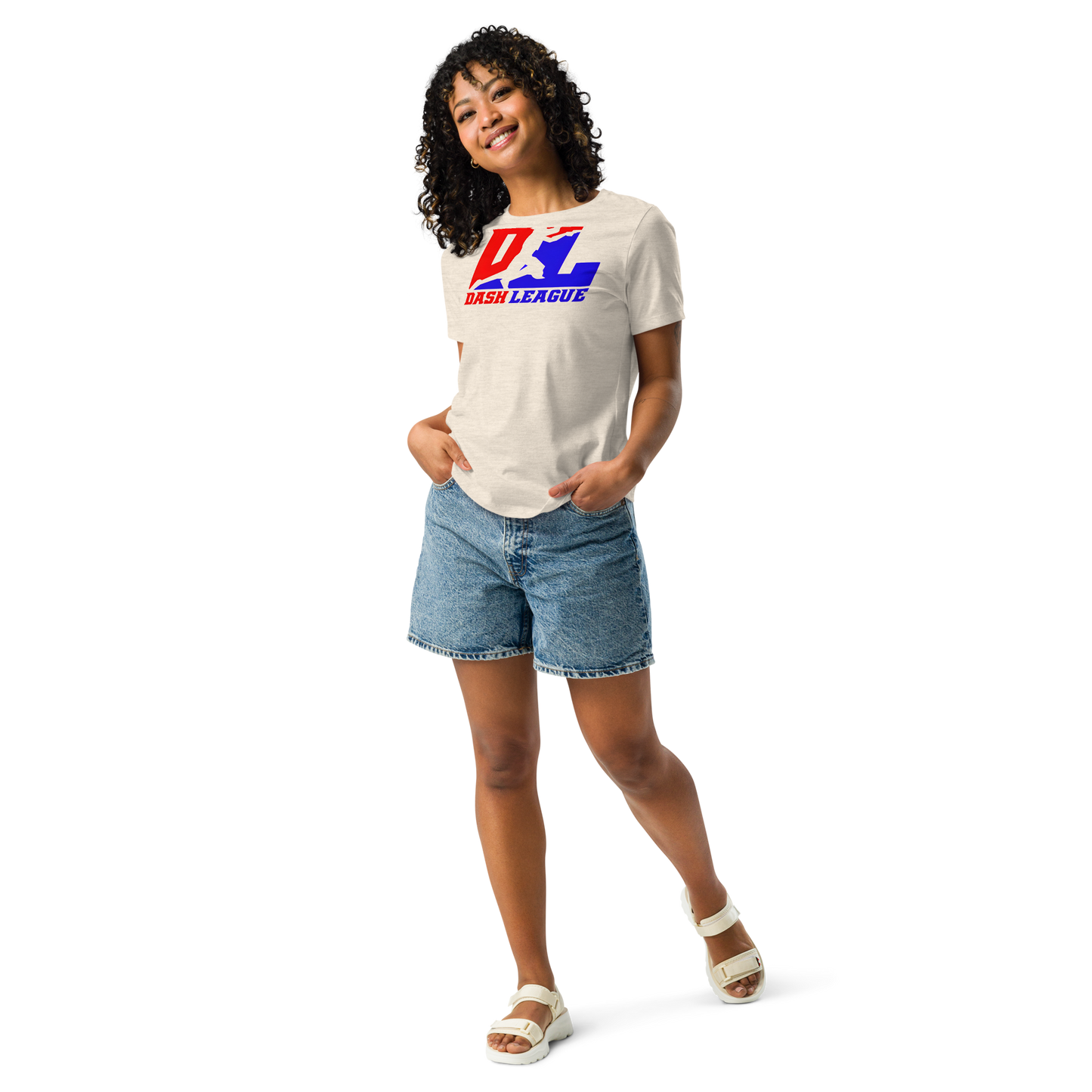 T-shirt décontracté pour femme avec logo DL