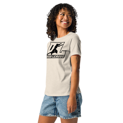 Camiseta holgada para mujer con logotipo DL en contorno negro