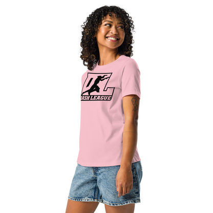 Camiseta holgada para mujer con logotipo DL en contorno negro