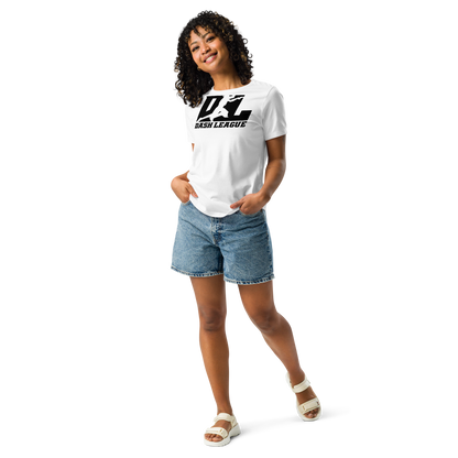 Camiseta holgada para mujer con logotipo DL en color negro